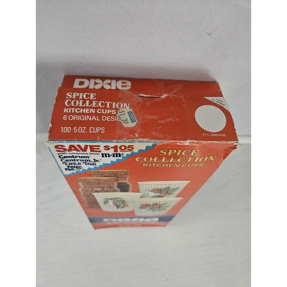 Vintage Dixie Cups Spice Collection 99Ct 5oz Old Stock/Open Box 1986 *READ*‎